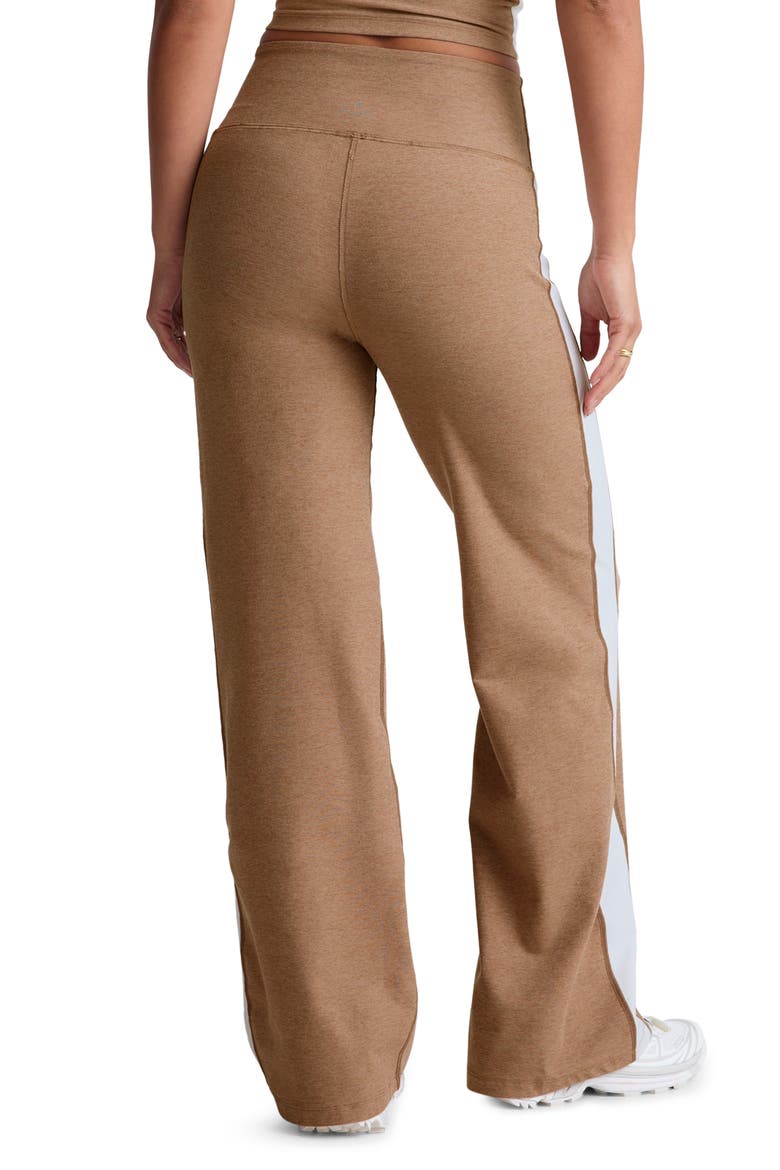 Spacedye Line Up High Waist Wide Leg Pants, Alternate, color, DESERT SAND/ CLOUD WHITE