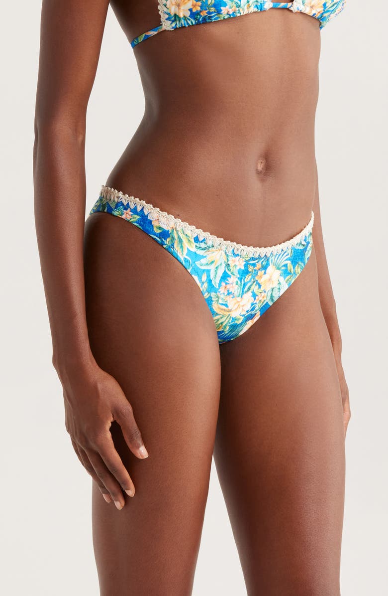 Kulani Kinis Hipster Bikini Bottoms, Alternate, color, Tropez Tides