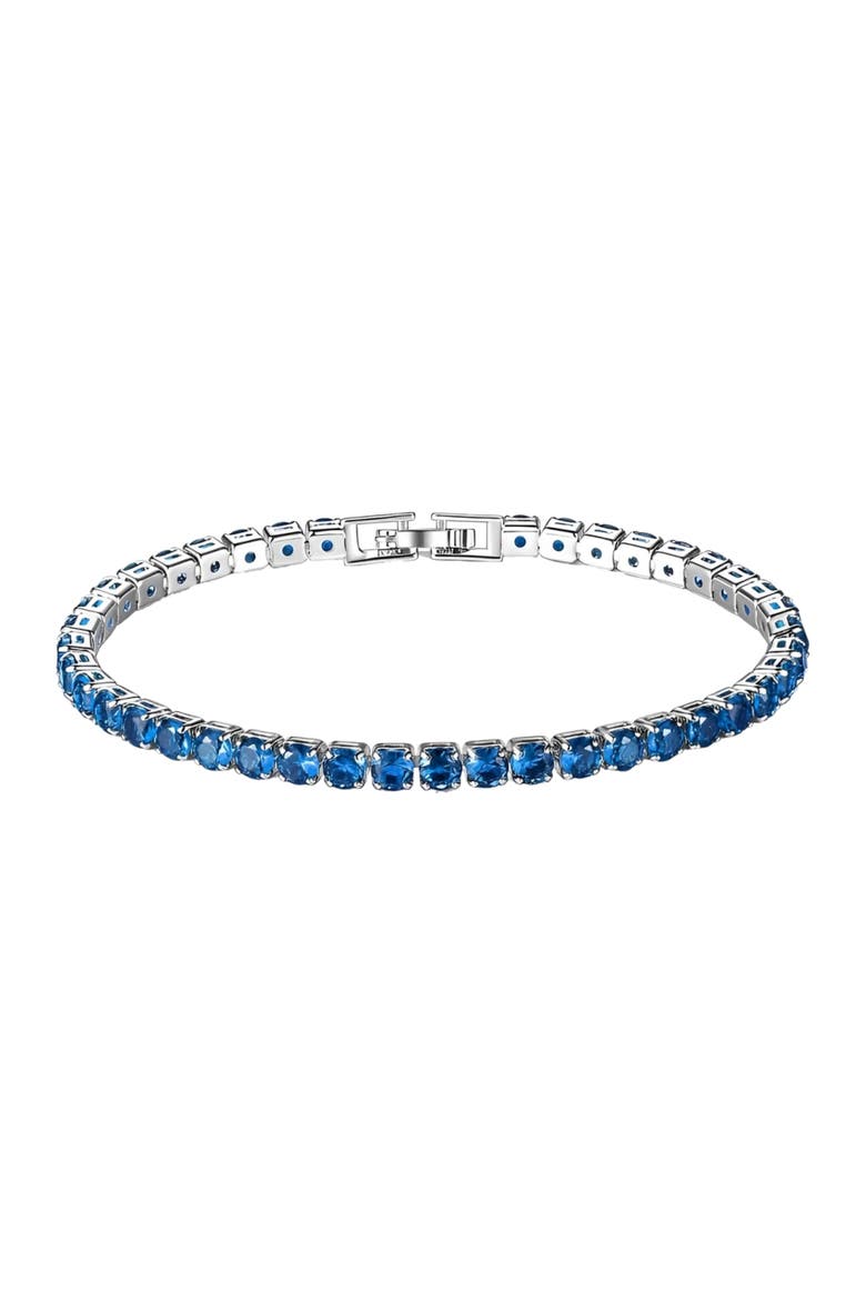Round Cut Tennis Bracelet, Alternate, color, Blue