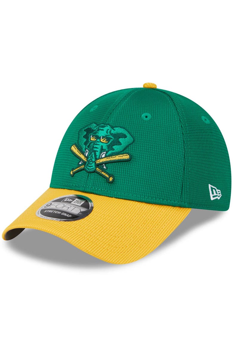New Era Men's New Era  Kelly Green Oakland Athletics 2024 Batting Practice 9FORTY Adjustable Hat, Main, color, 