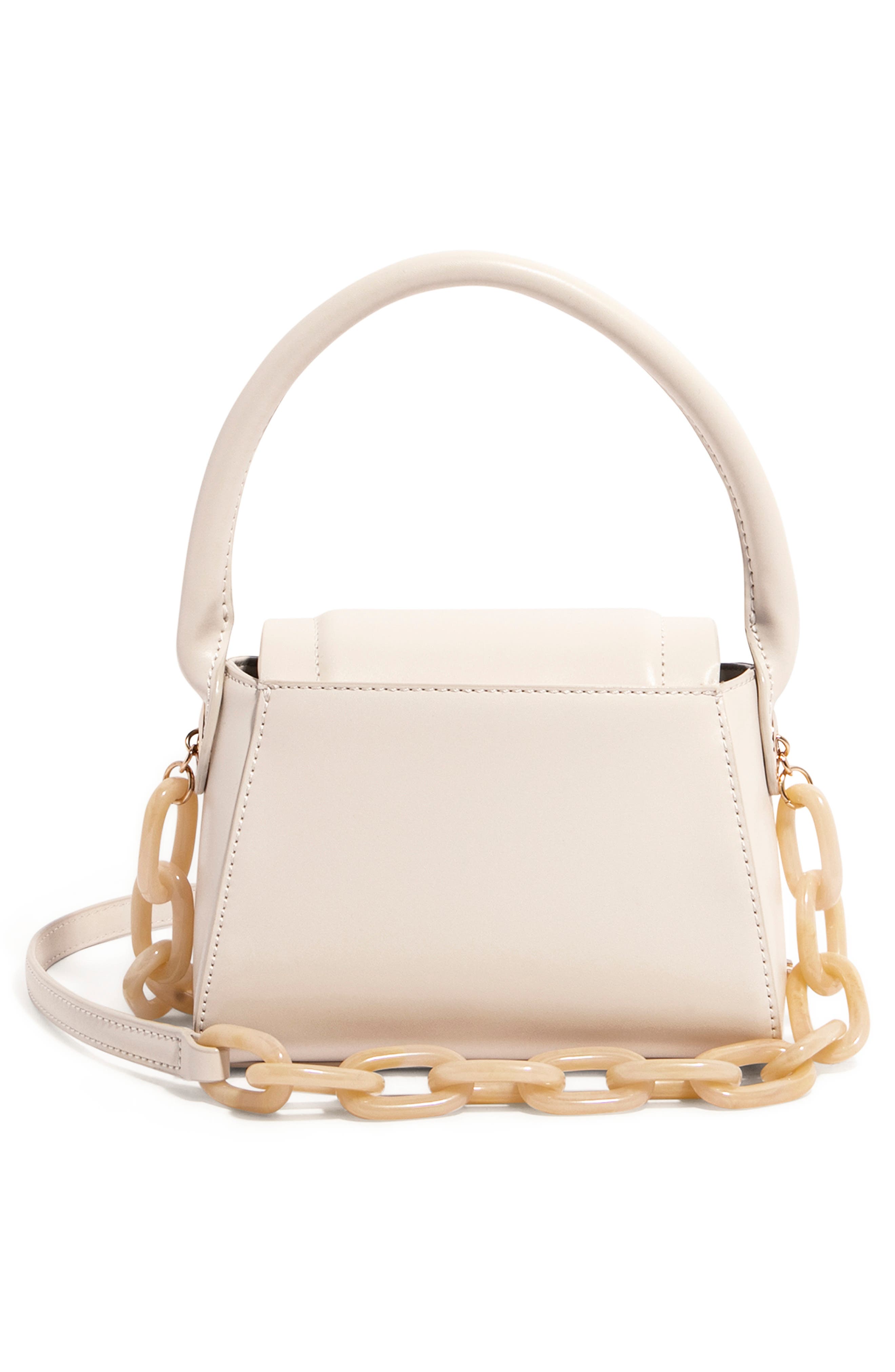 We Are Chic Vegan Leather Top Handle Crossbody, Alternate, color, ECRU