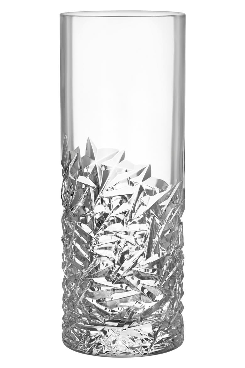 Carat Lower Cut Crystal Vase, Main, color, CLEAR