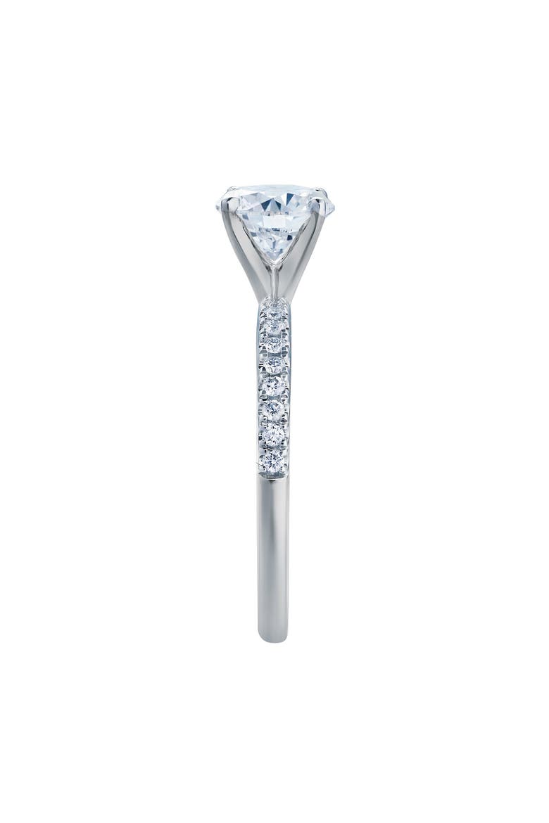 Kara 14K White Gold Round Lab Grown Diamond Engagement Ring - 1.15Ct, Alternate, color, 14K White Gold