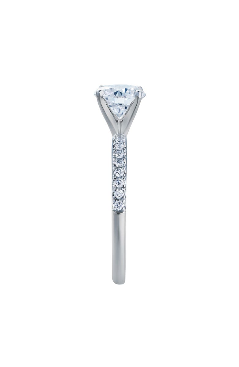 LuvMyJewelry Kara 14K White Gold Round Lab Grown Diamond Engagement Ring - 1.15Ct, Alternate, color, 14K White Gold