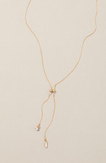 Zoey Cubic Zirconia Lariat Necklace