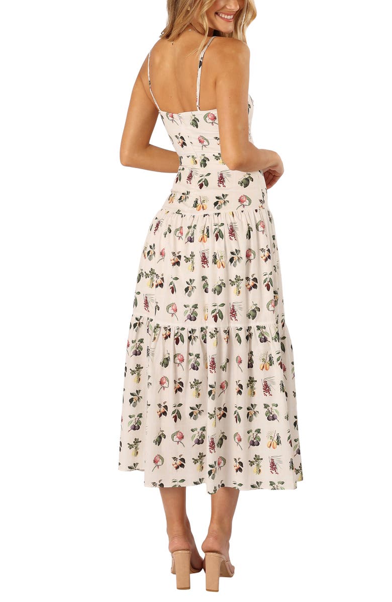 Petal & Pup Botanique Fruit Print Cotton Midi Sundress, Alternate, color, Floral Fruit