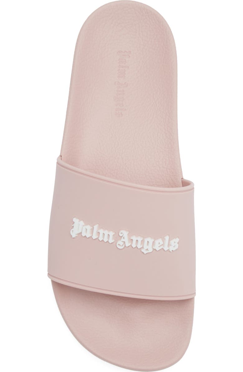 Palm Angels Logo Pool Slide Sandal, Alternate, color, Pink White
