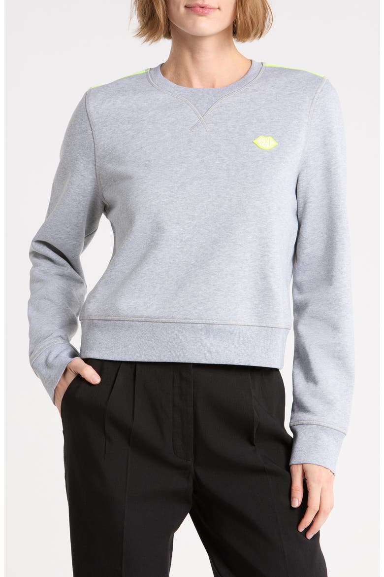 Brushed Back French Terry Sweatshirt, Main, color, MELANGE GREY
