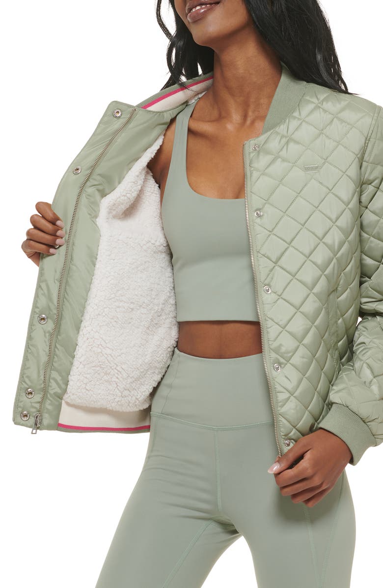Levi's<sup>®</sup> Women's Fleece Lined Diamond Quilted Jacket, Alternate, color, Sea Green
