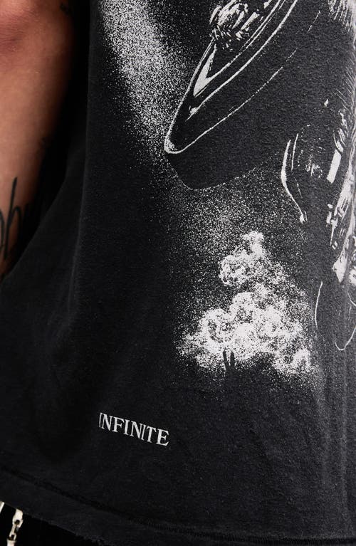 Represent Iron Maiden Infinite Dreams Graphic T-shirt In Gray