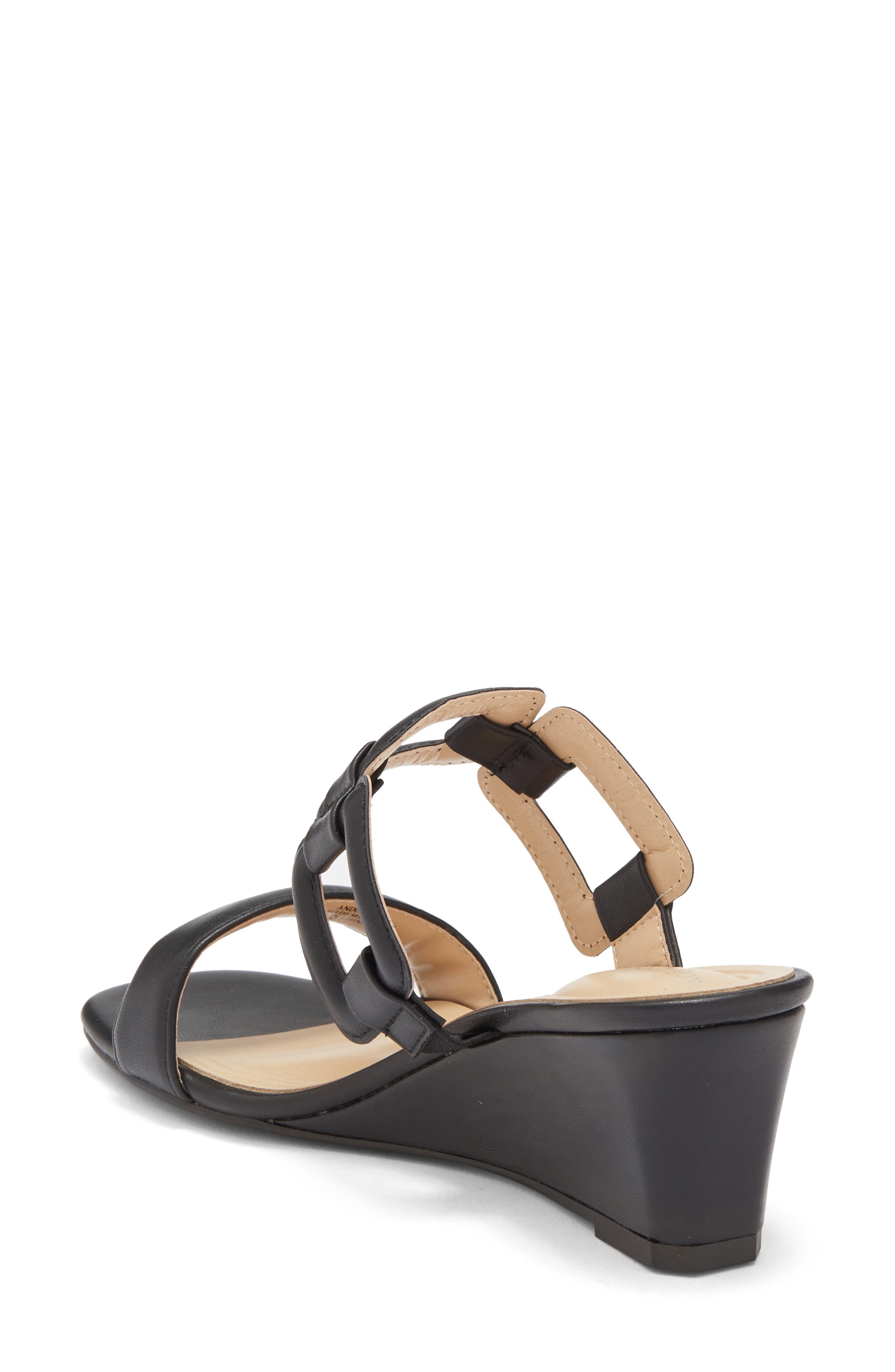 Adrienne Vittadini Ando Sandal, Alternate, color, Black