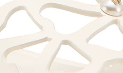 Stuart Weitzman Jasmine Leather Cutout Flat Slide Sandals In White