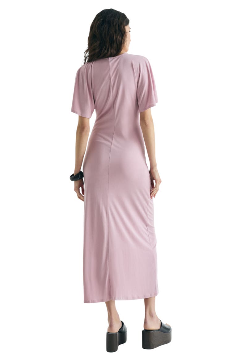 Cupro Dress Gathers, Alternate, color, Pink