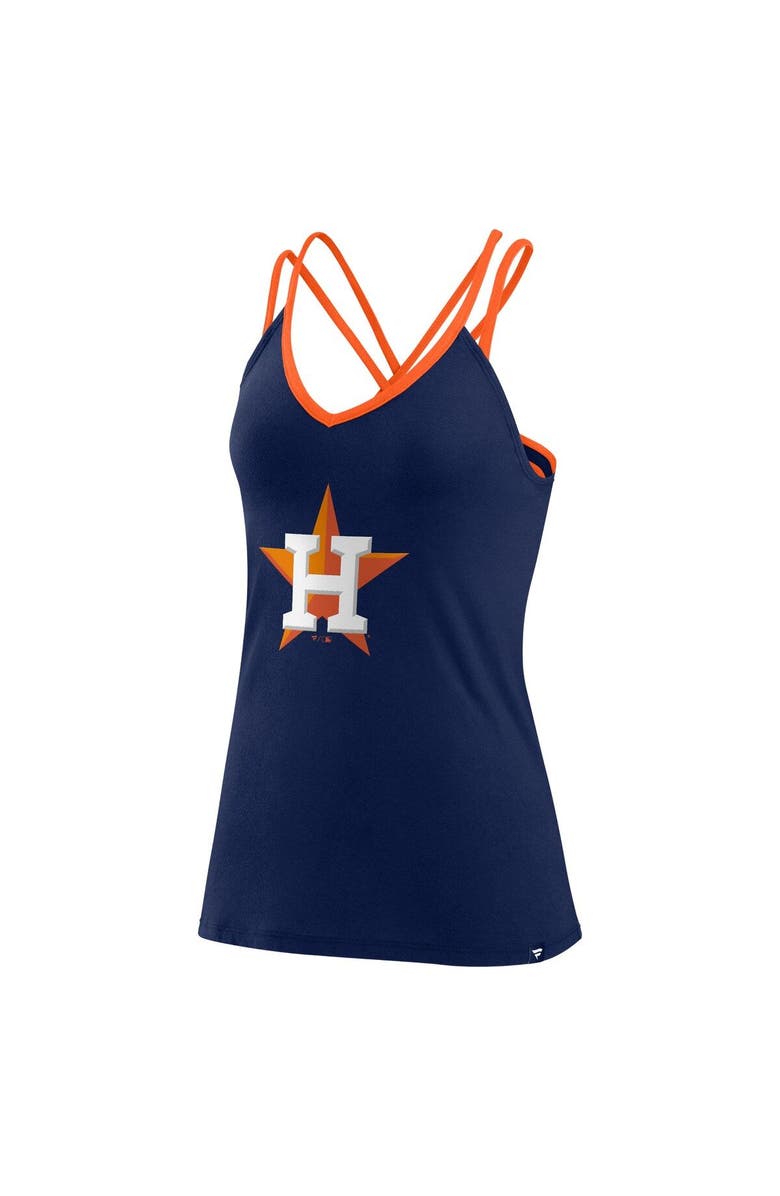 FANATICS Women's Fanatics Branded Navy Houston Astros Barrel It Up Cross Back V-Neck Tank Top, Alternate, color, Navy