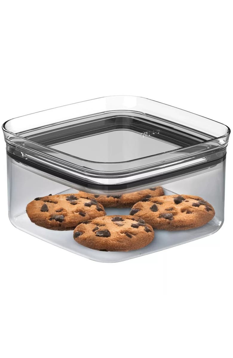 OU Clear Airtight Stackable Food Storage Container with Leak Proof Lid, Main, color, Clear