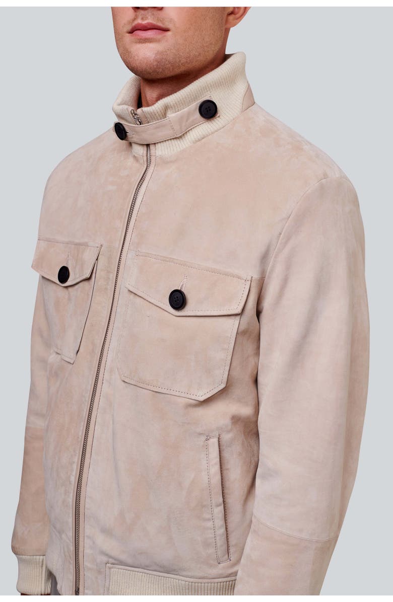 FURNIQ UK Spencer Suede Jacket, Alternate, color, Beige