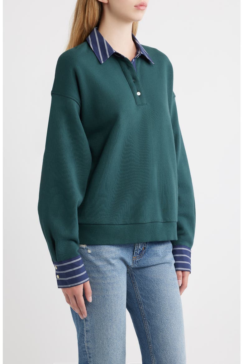 Zavier Cotton Sweatshirt, Alternate, color, FOREST