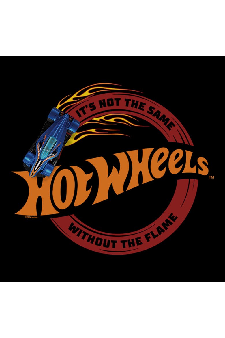 Boy's Hot Wheels It's Not the Same Without the Flames  Graphic T-Shirt, Alternate, color, Black