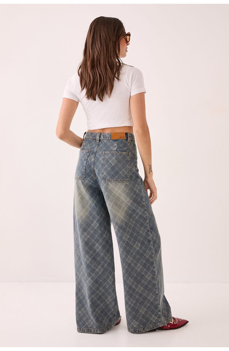 NASTY GAL Denim Distressed Straight Leg Jeans, Alternate, color, Authentic Midwash