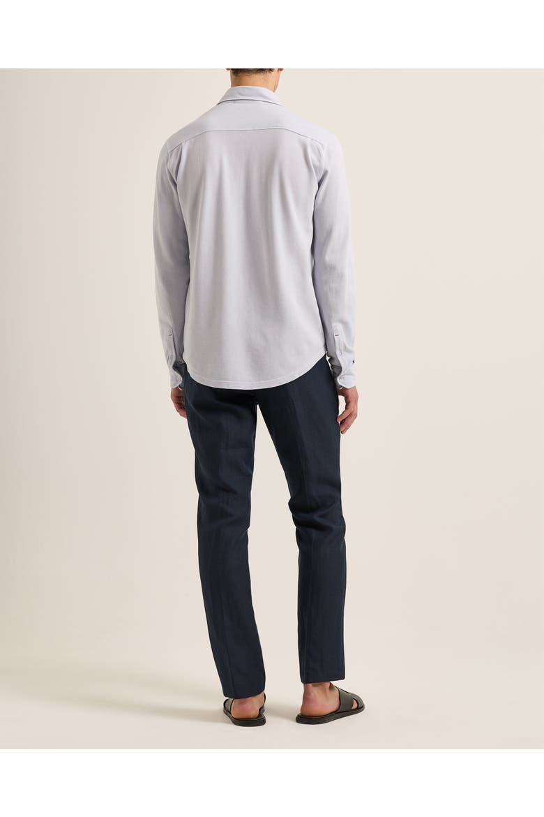 Giles Garment Dye Tailored-Fit Shirt, Alternate, color, Surfside Blue