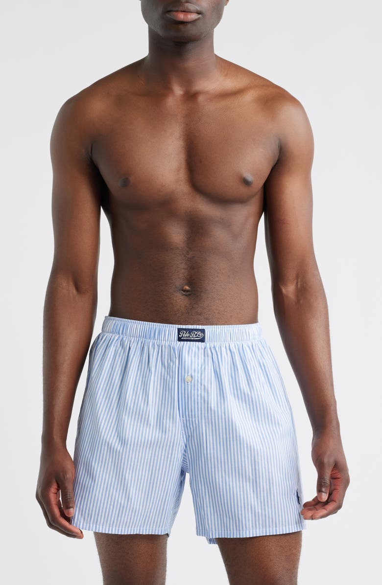 Polo Ralph Lauren Stripe Woven Cotton Boxers, Main, color,