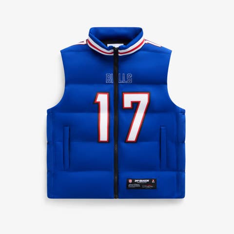 Unisex Josh Allen Royal Buffalo Bills Player Puffer Vest