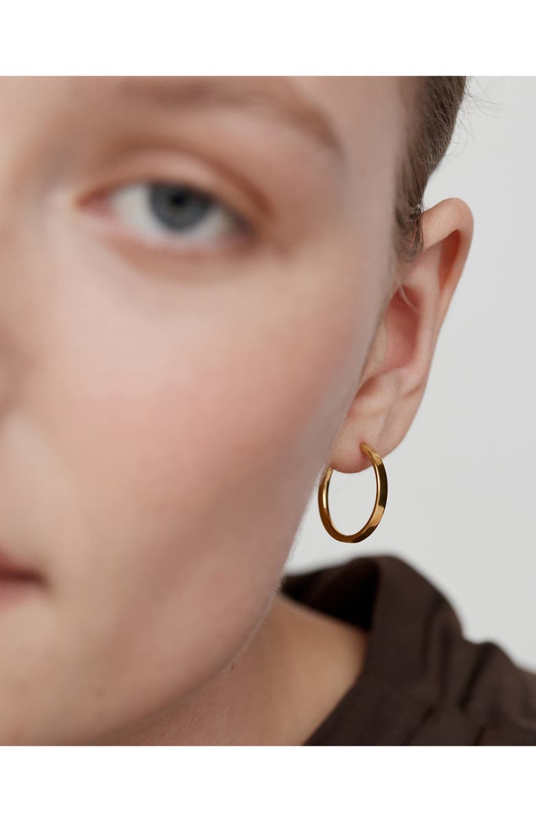 Monica Vinader Essential Small Hoop Earrings, Alternate, color, 18K Gold Vermeil