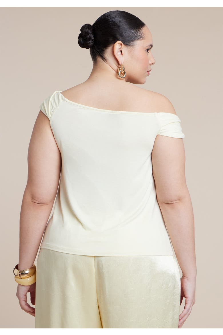 Asym Twist Sleeve Top, Alternate, color, SUNLIGHT