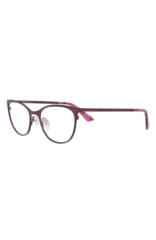 Alexander Mcqueen Mcqueen 50mm Cat Eye Optical Glasses In Violet Violet Transparent