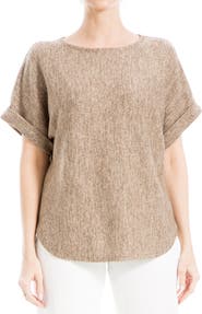 MAX STUDIO Short Sleeve Ribbed T-Shirt