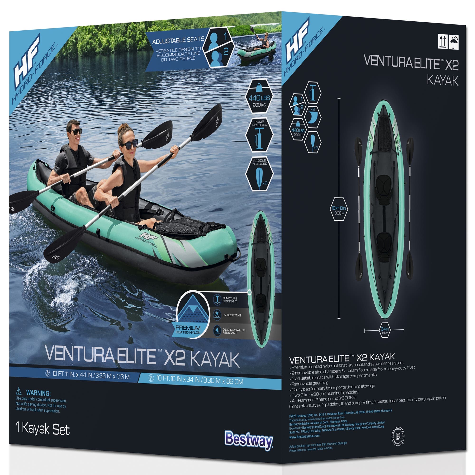 Hydro-Force 10'10" X 34" Ventura Elite X2 Kayak in Multicolored 