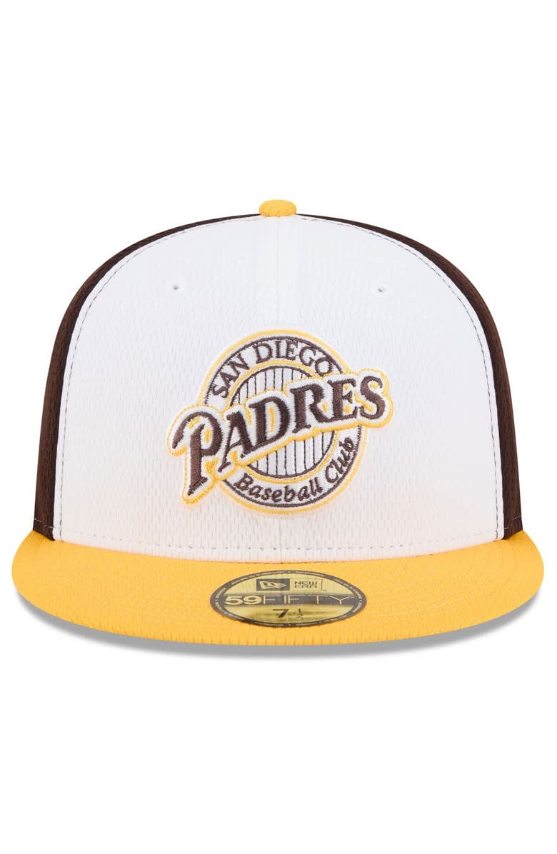 New Era Men's New Era Brown/Gold San Diego Padres 2025 MLB Clubhouse 59FIFTY Fitted Hat, Alternate, color, 