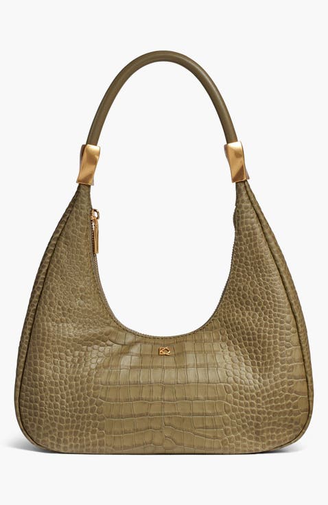 Quogue Embossed Croco Shoulder