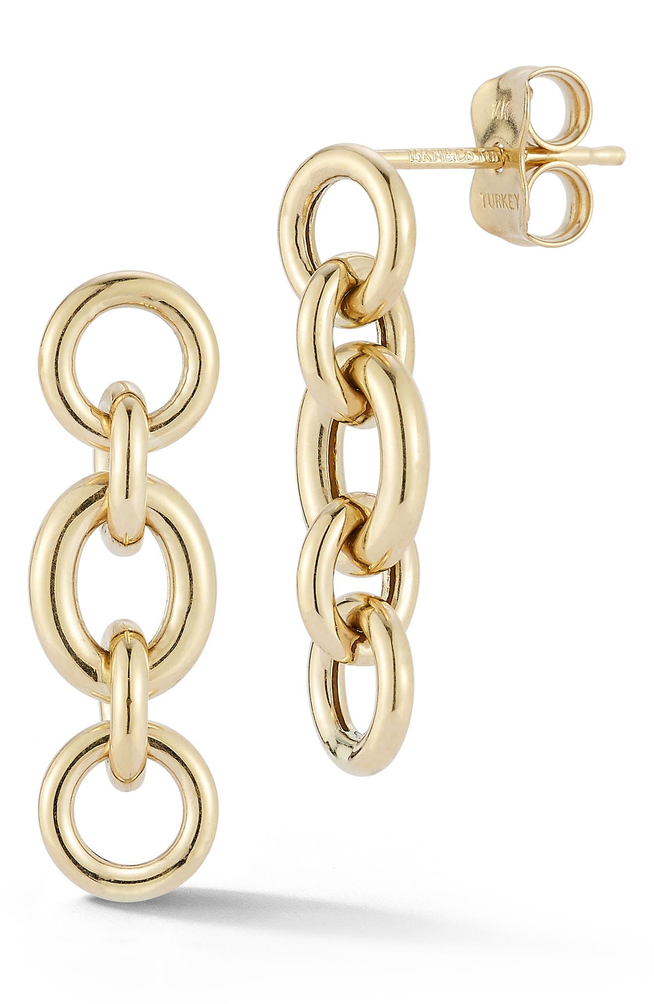 Ember Fine Jewelry 14K Circular Link Drop Earrings