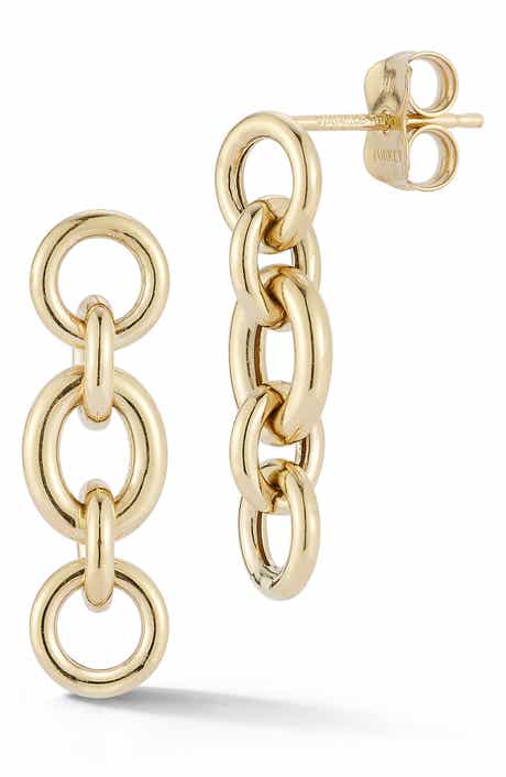 Ember Fine Jewelry 14K Circular Link Drop Earrings