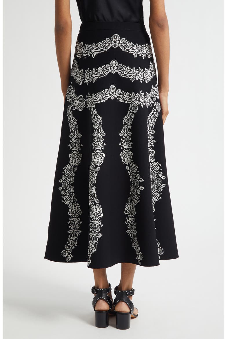 Valencia Jacquard Maxi Skirt, Alternate, color, NOIR