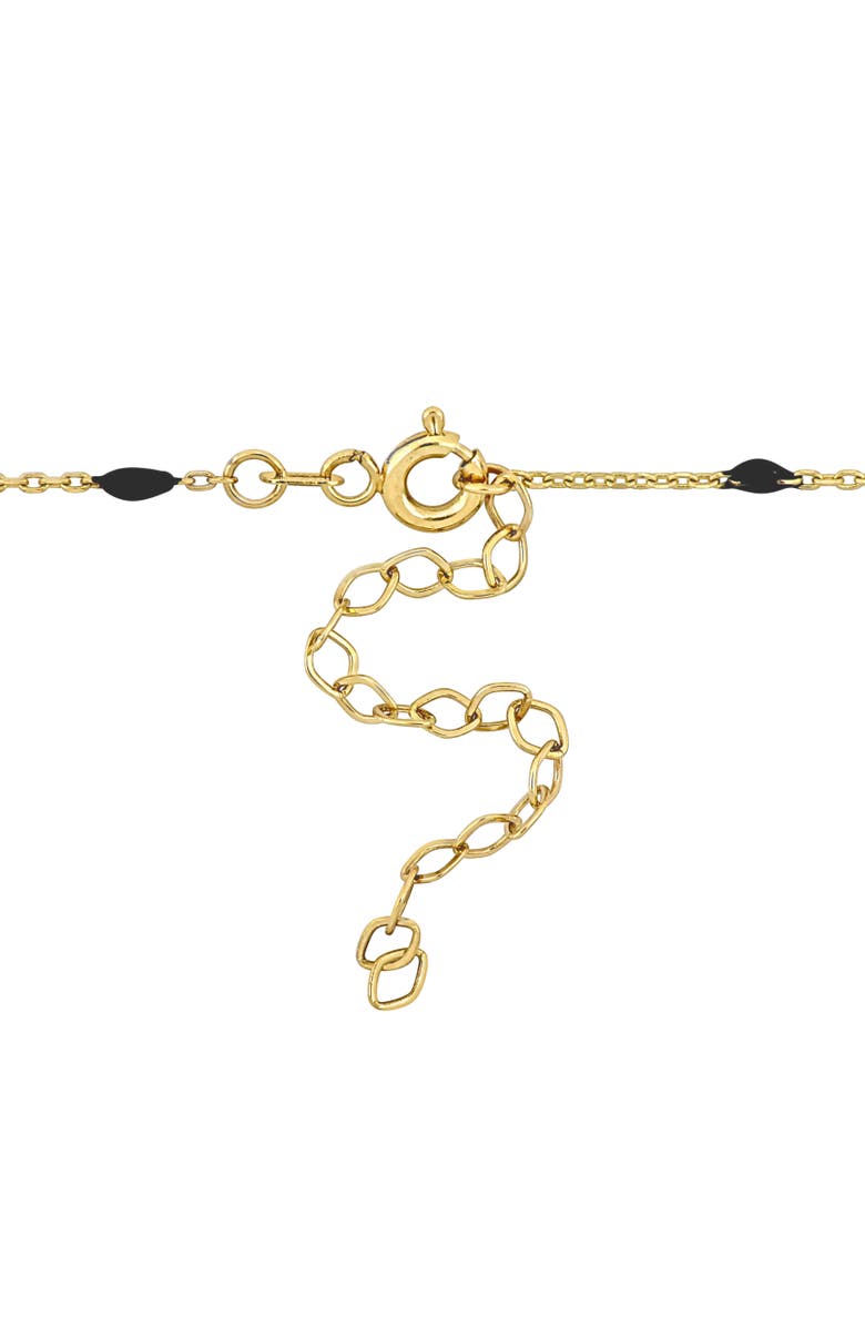 Julianna B. Enamel Butterfly Station Necklace 14K Gold, Alternate, color, Black