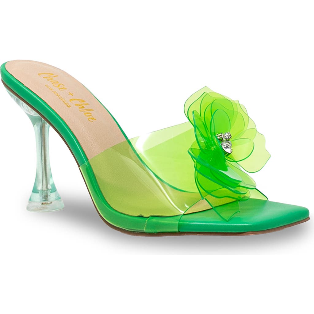 CHASE & CHLOE CHASE AND CHLOE MAELI FLOWER SLIDE SANDAL