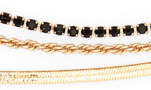 Ettika Delicate Sparkle Layered Chain Necklace In Gold