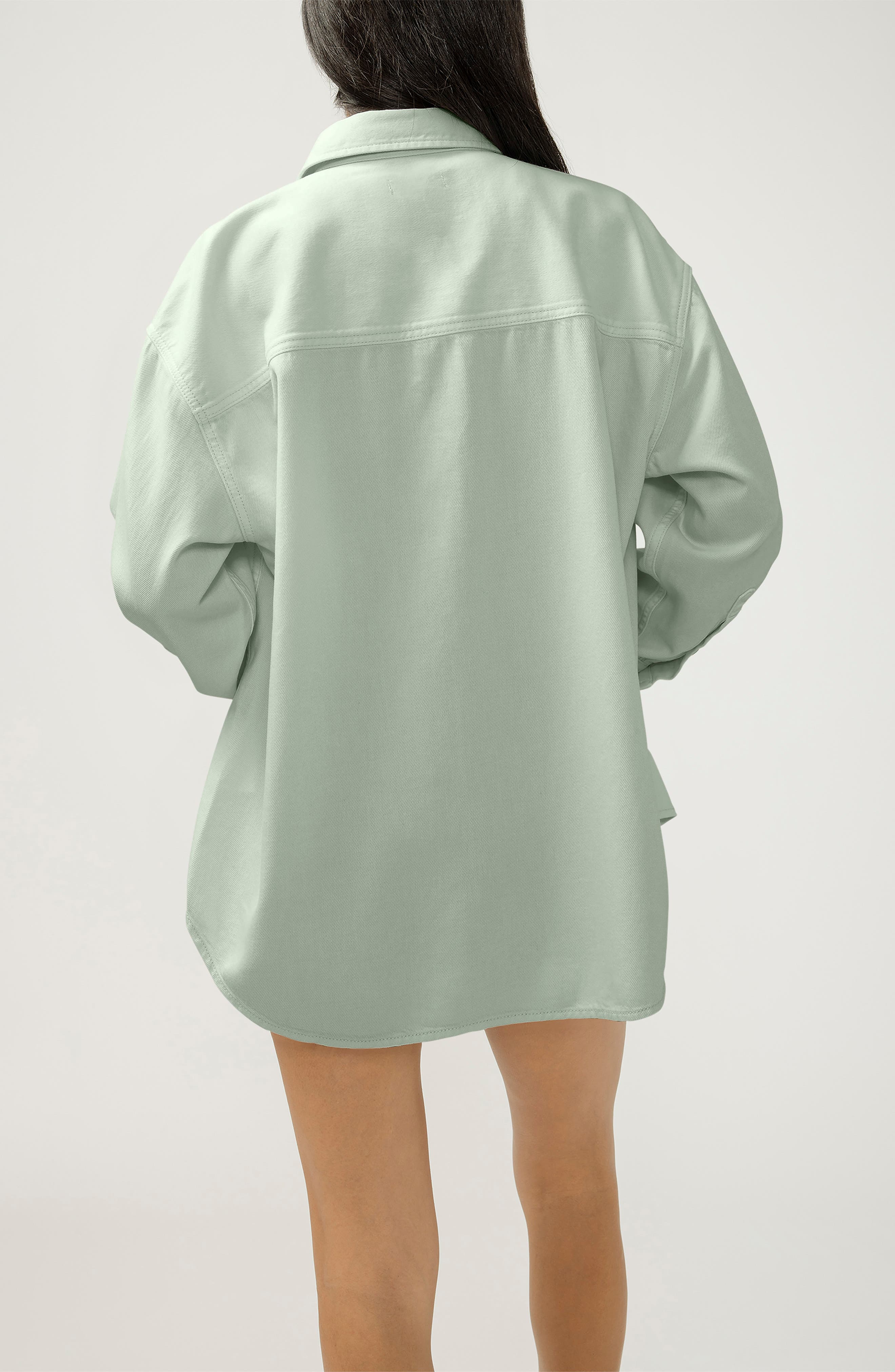 Denim Button-Up Beach Shirt - image 4