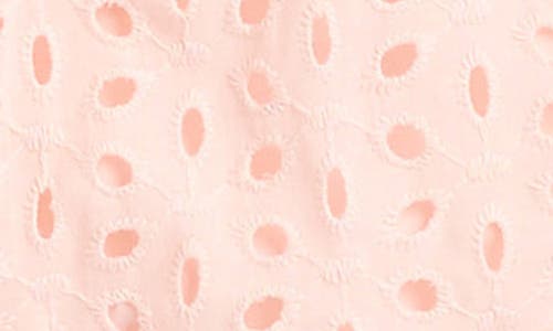 7 For All Mankind Eyelet Ruffle Tunic & Shorts Set In Pale Pink