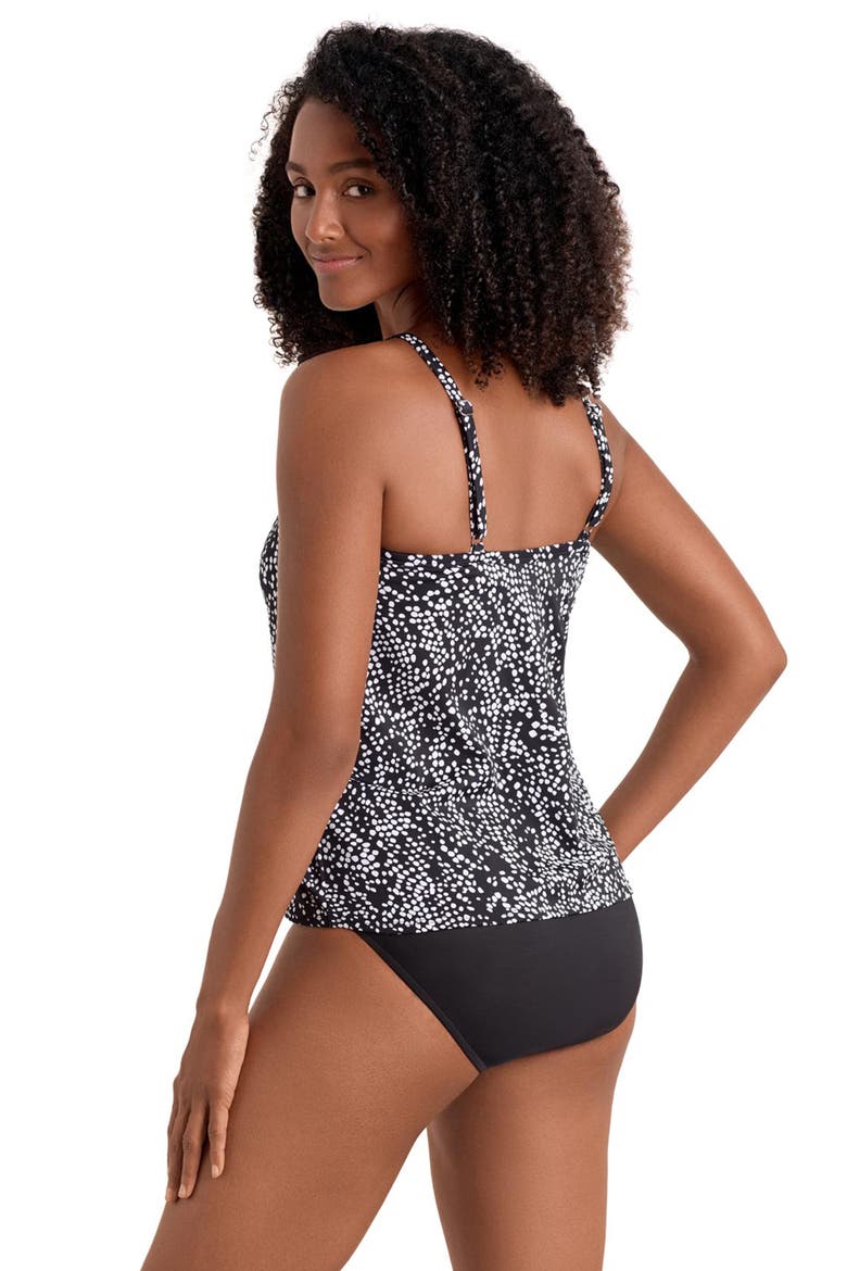 High Neck Tankini Plus Size Swimsuit Top, Alternate, color, Pebble Beach