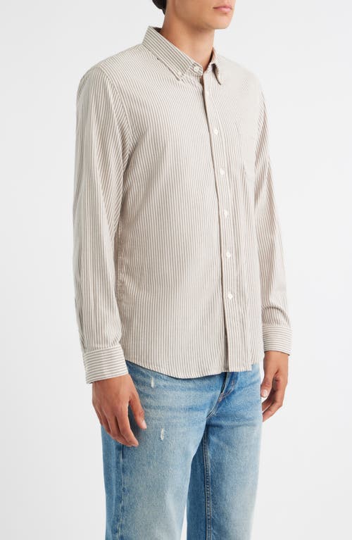 Rails Vance Stripe Cotton Blend Button-down Shirt In Neutral