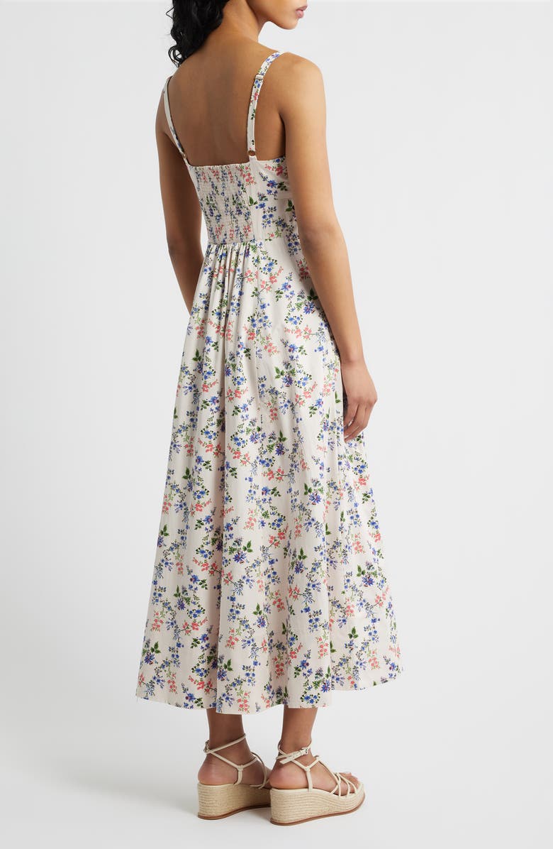 Hill House Home The Margot Midi Dress, Alternate, color, Scallop Bow Chintz Pink