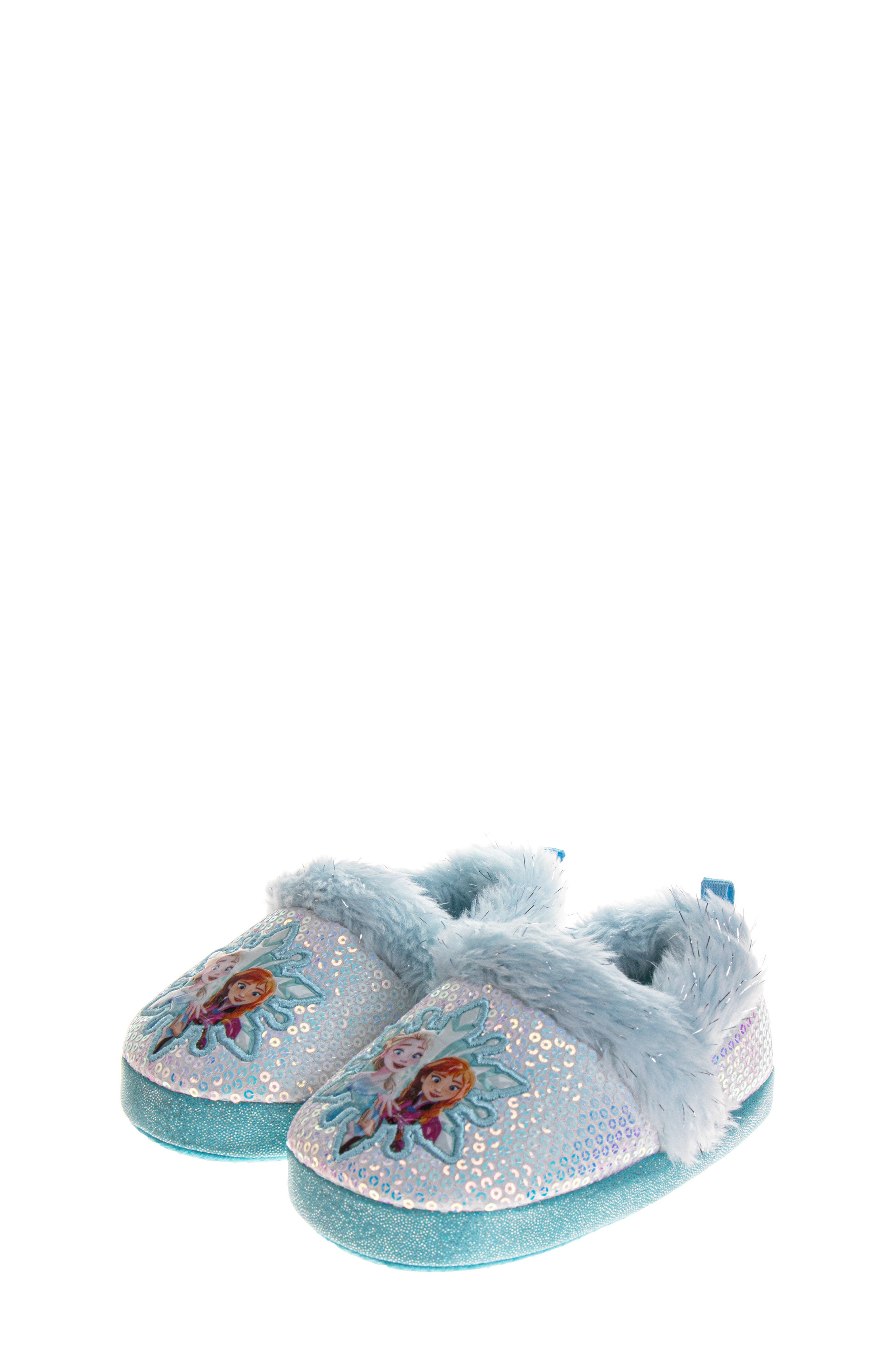 JOSMO Kids' Frozen II Faux Shearling Graphic Slipper, Alternate, color, Blue