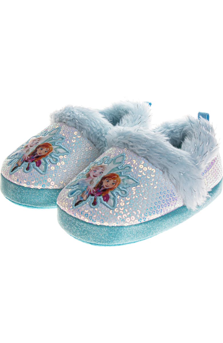 JOSMO Kids' Frozen II Faux Shearling Graphic Slipper, Alternate, color, Blue