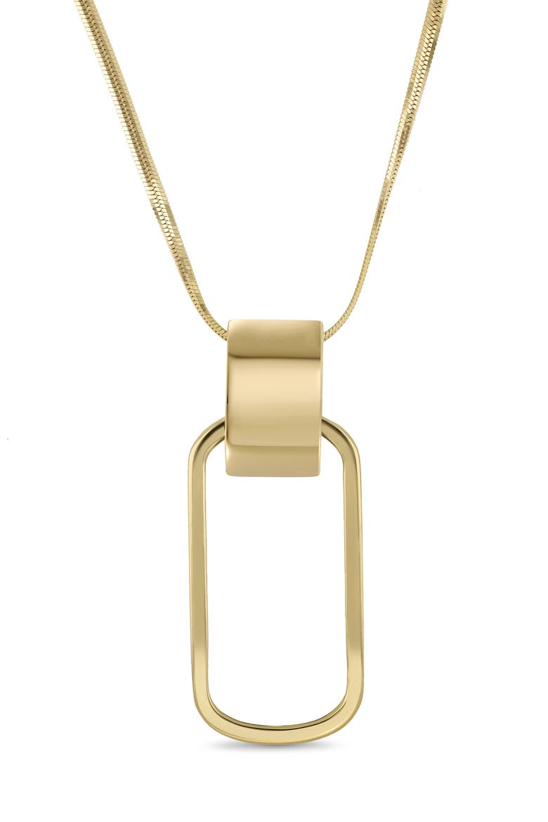 14K Gold Link Pendant Necklace, Main, color, 14K YELLOW GOLD