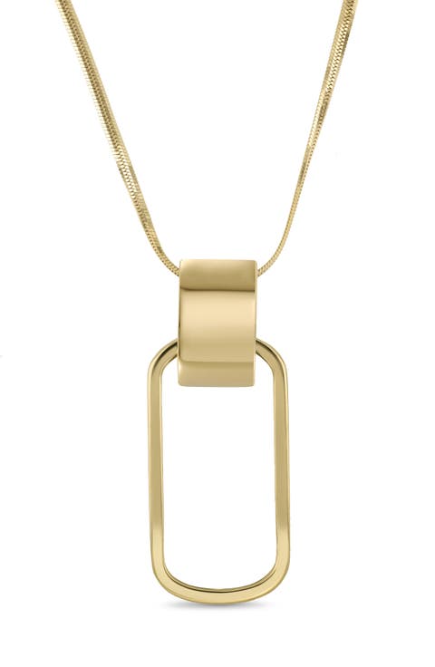 14K Gold Link Pendant Necklace
