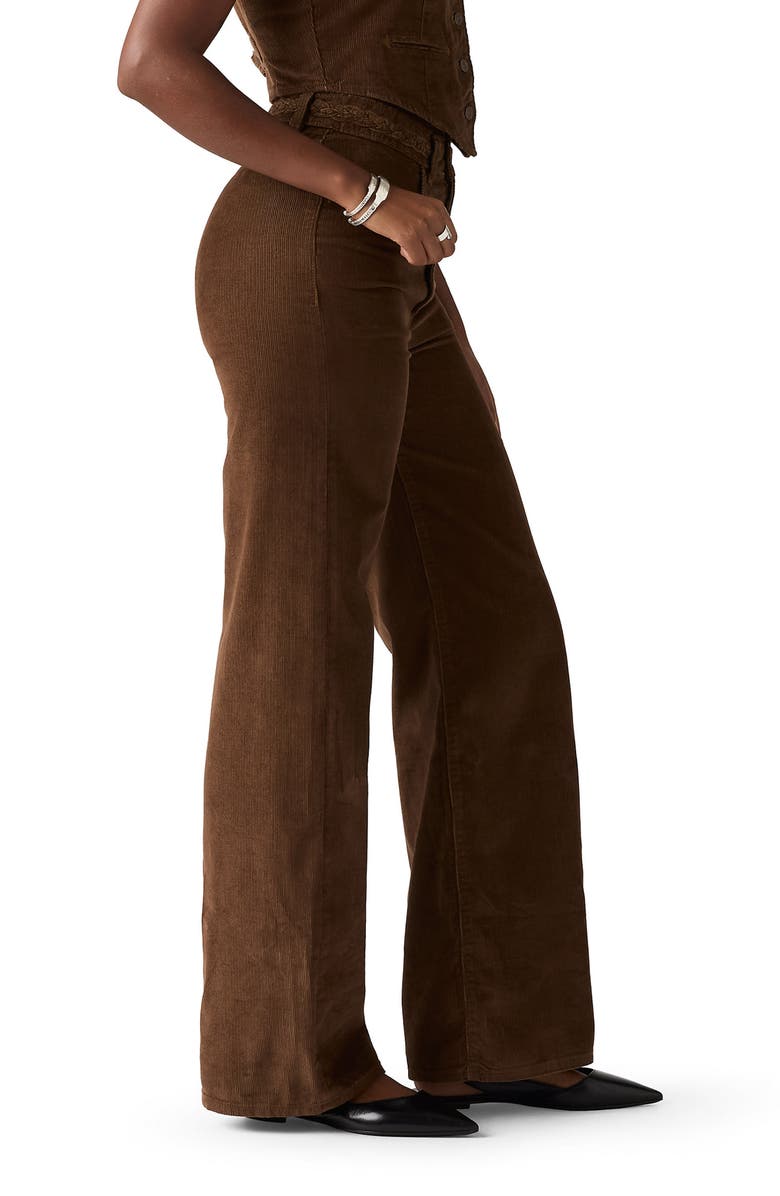 Levi's Ribcage Braided High Waist Wide Leg Corduroy Jeans, Alternate, color, Carafe