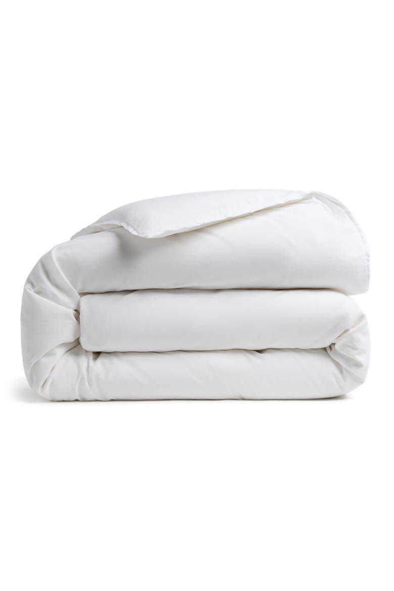 Soft Luxe Organic Cotton Sateen Duvet Cover (Nordstrom Exclusive), Main, color, WHITE
